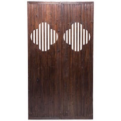 Pair of 19th Century Chinese Quatrefoil Doors