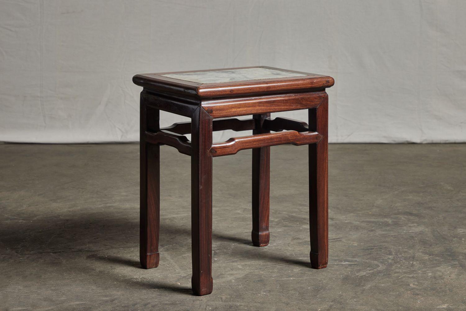 Pair of 19th Century Chinese Rosewood Tea Tables 2