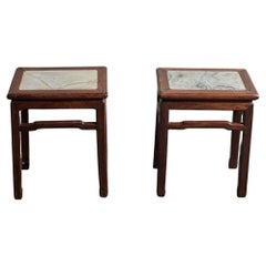 Pair of 19th Century Chinese Rosewood Tea Tables