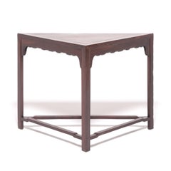 Pair of 19th Century Chinese Rosewood Triangular Side Tables