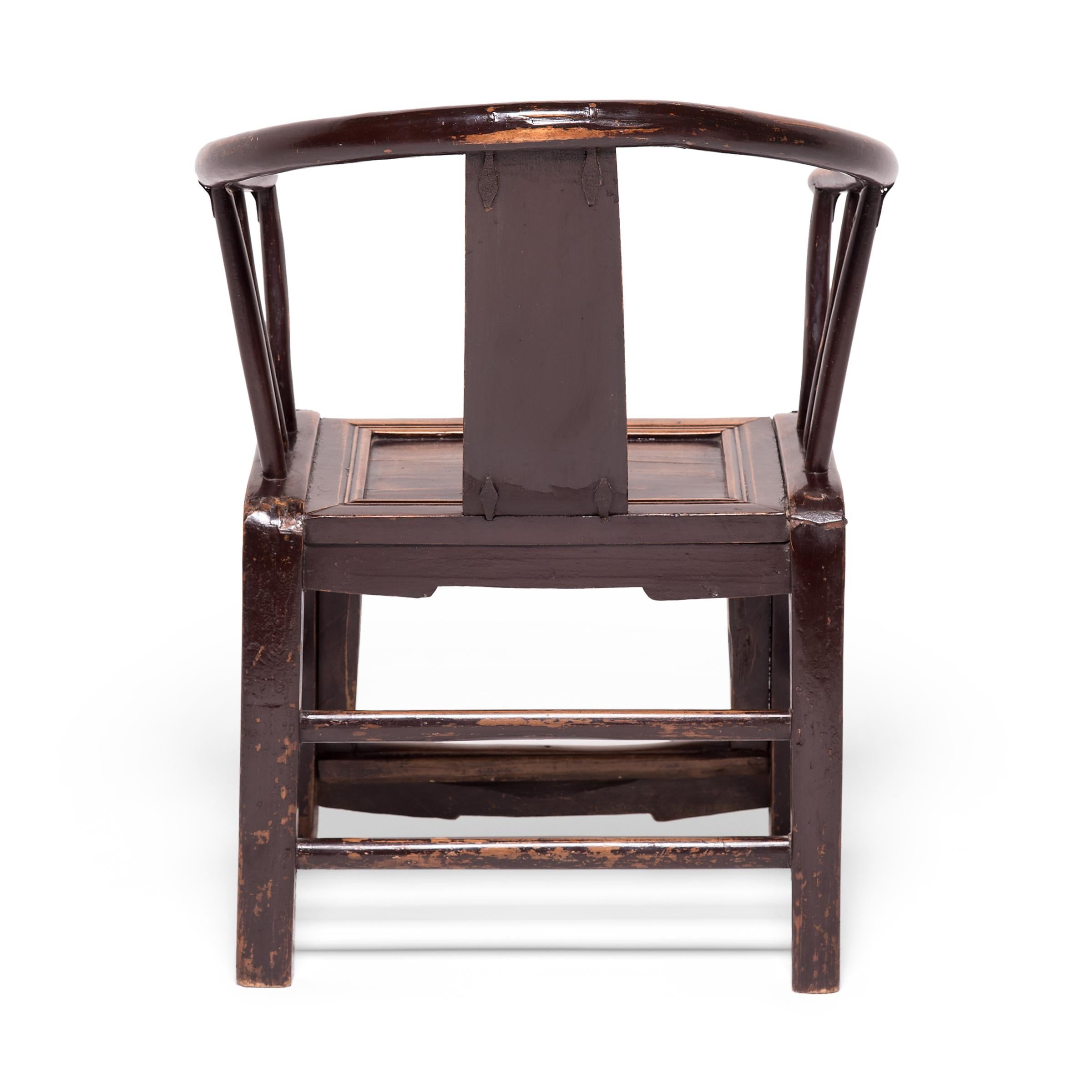 Pair of 19th Century Chinese Roundback Chairs 5