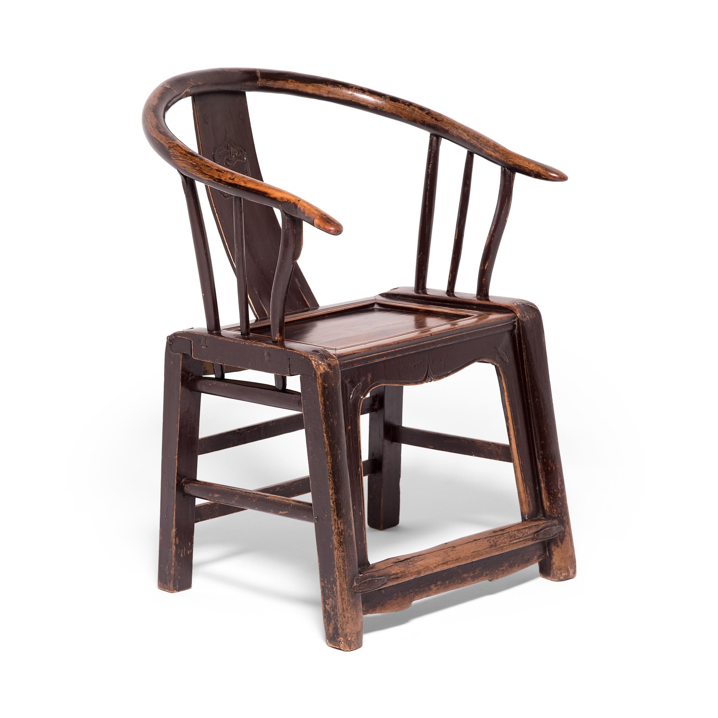 Pair of 19th Century Chinese Roundback Chairs 6