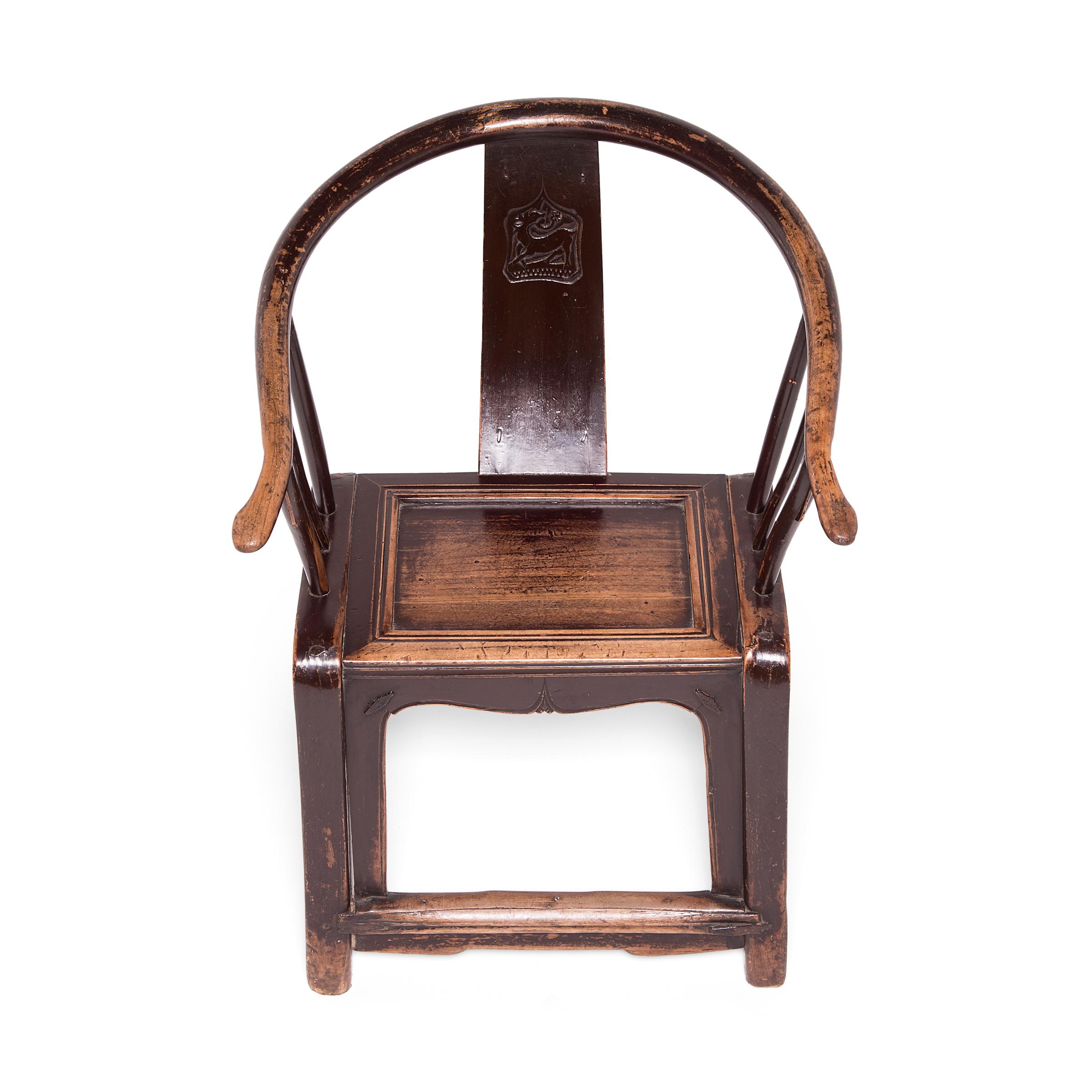 Pair of 19th Century Chinese Roundback Chairs 1