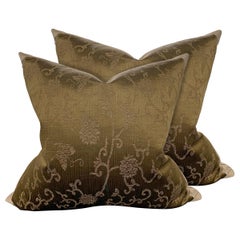 Pair of 19th Century Chinese Silk Pillows