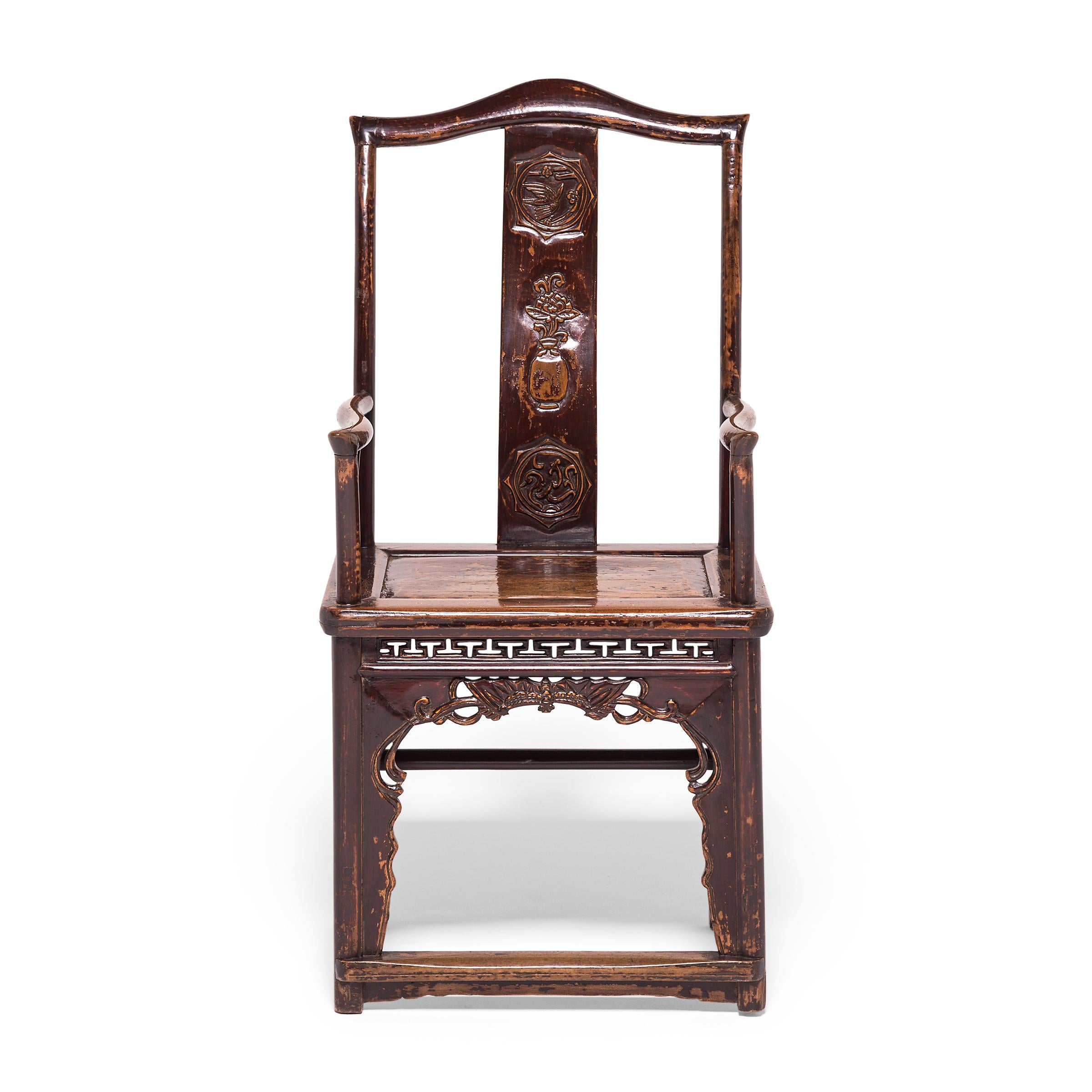 Pair of Chinese Southern Administrator's Chairs, c. 1850 For Sale 1