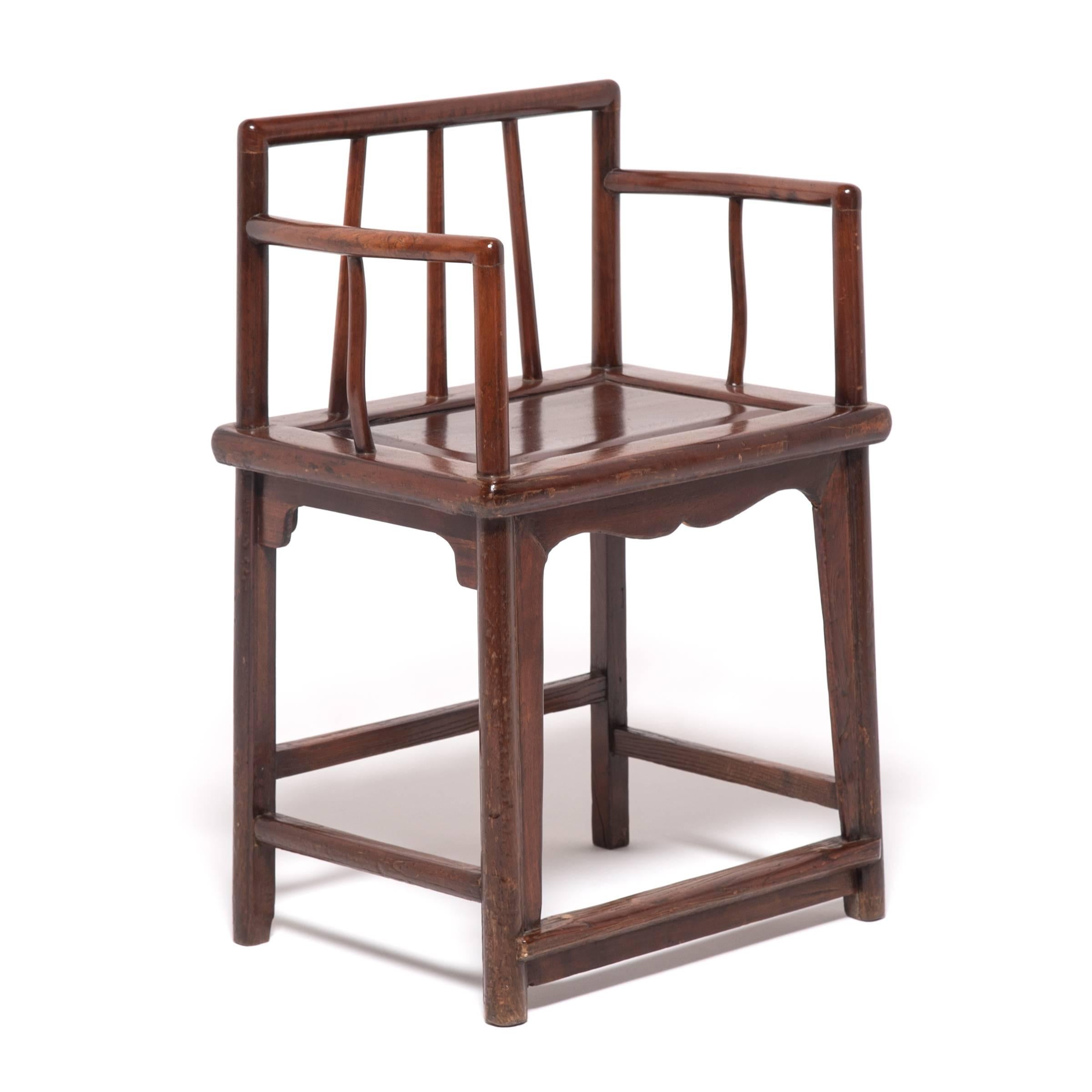 Chinois Paire de fauteuils chinois à dossier fuseau, vers 1850 en vente