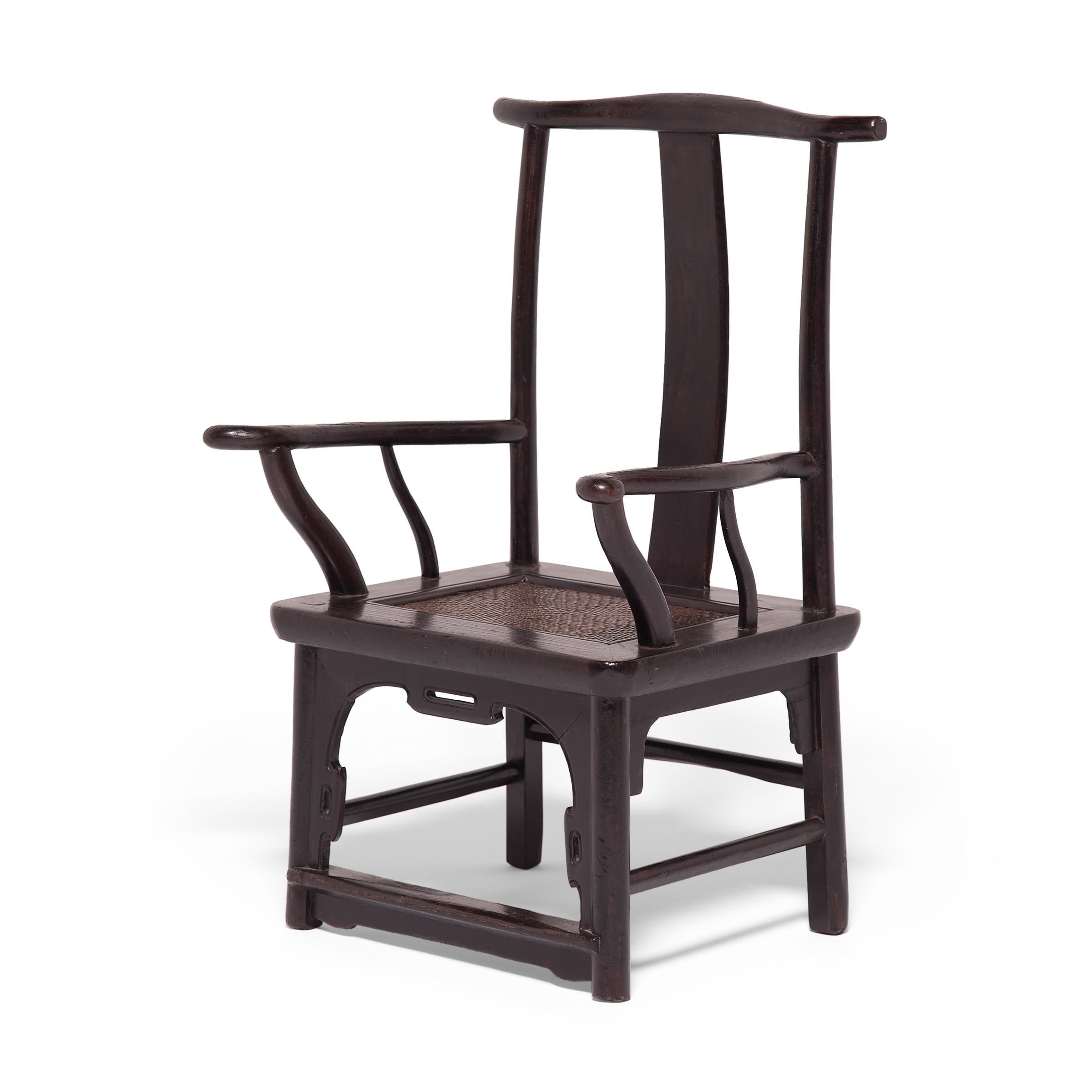 Pair of 19th Century Chinese Tall Back Porch Chairs For Sale 1