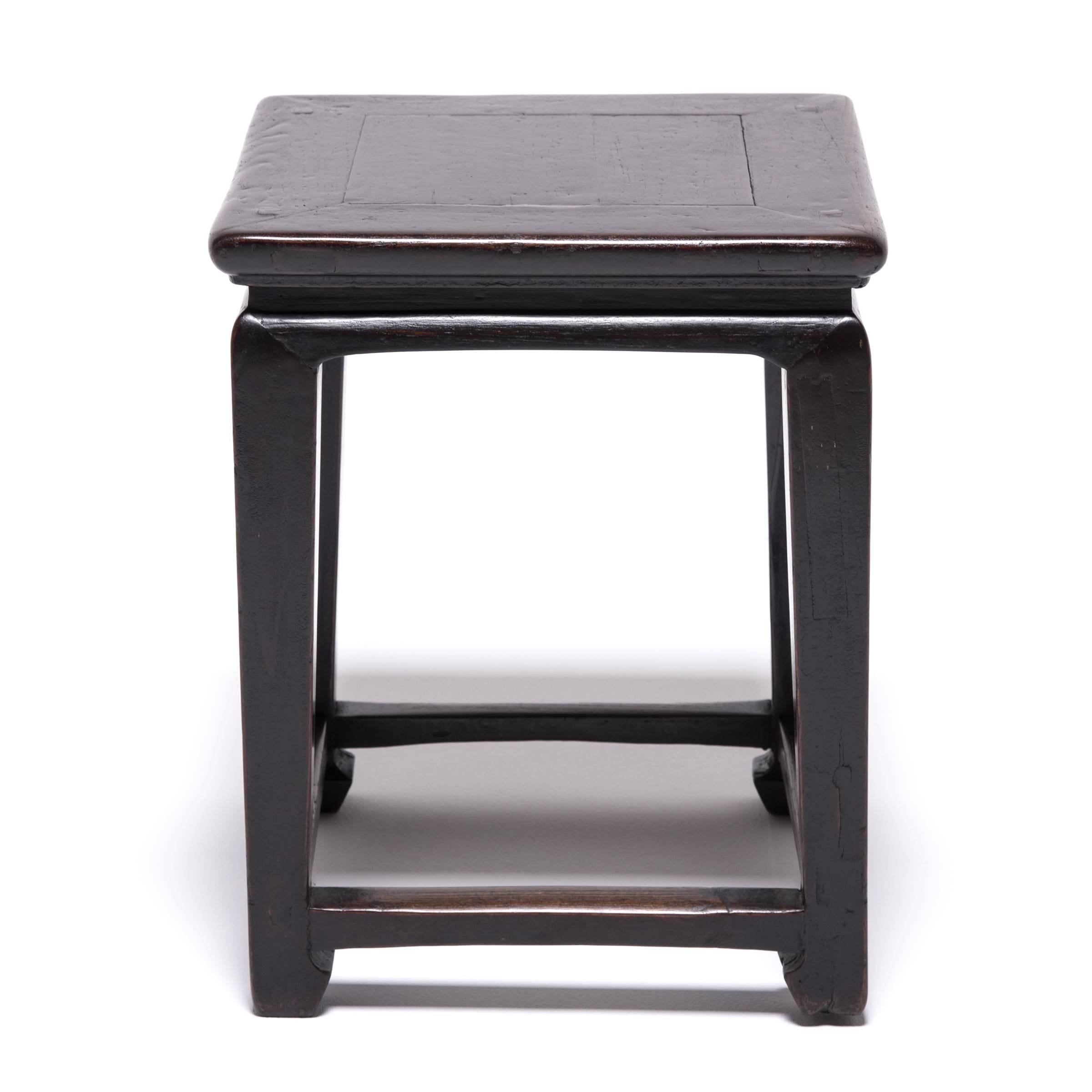 It would be hard to improve upon the Qing-dynasty stool. “Feng” meaning square and “deng” meaning stool, the design is at once functional and inspired. Constructed with masterful carpentry, the stool unites function and form in a refined Silhouette