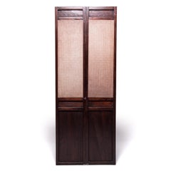 Pareja de paneles de patio cuadrados torneados chinos, c. 1850