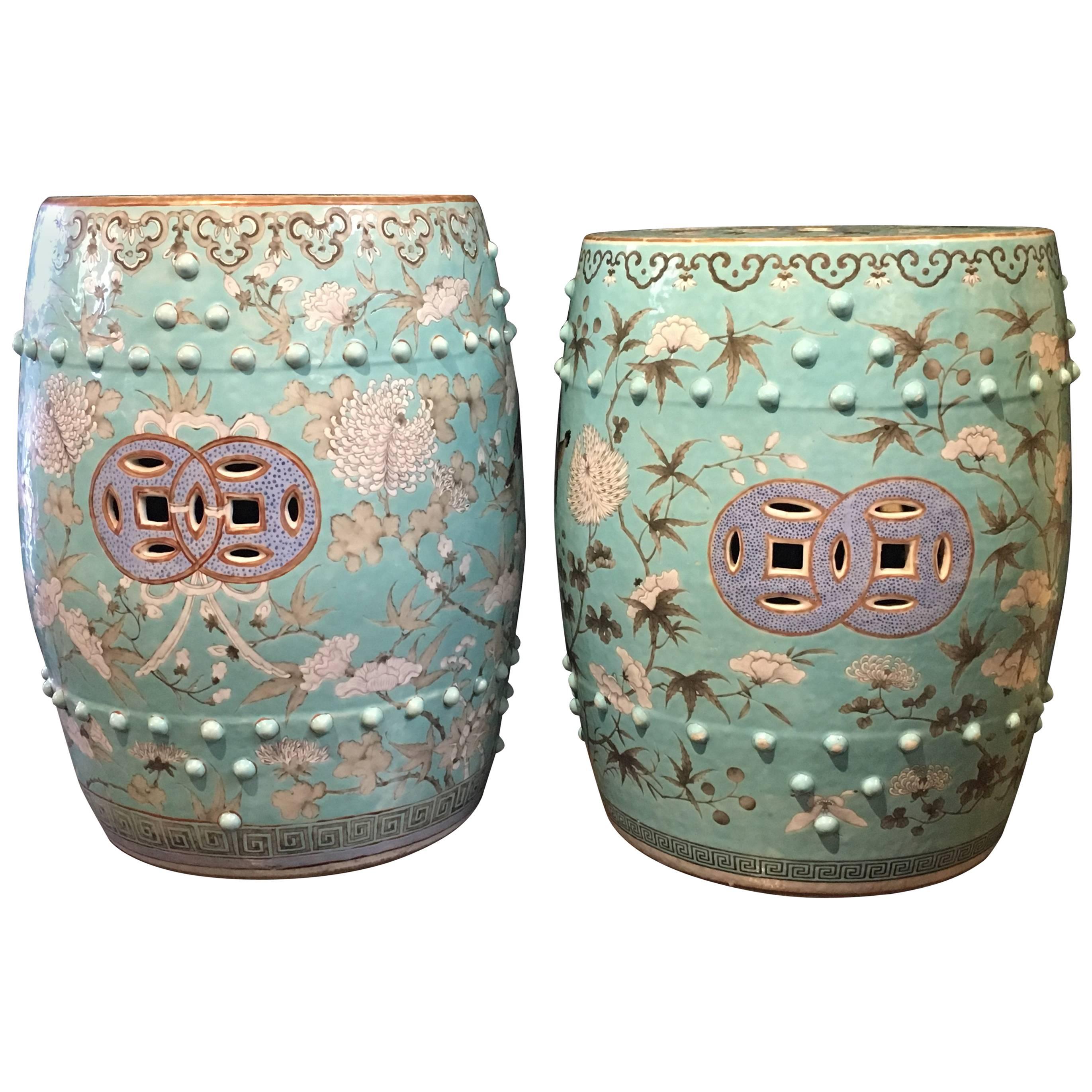 Torquoise Urban Trends 23210 Decorative Ceramic Garden Stool 