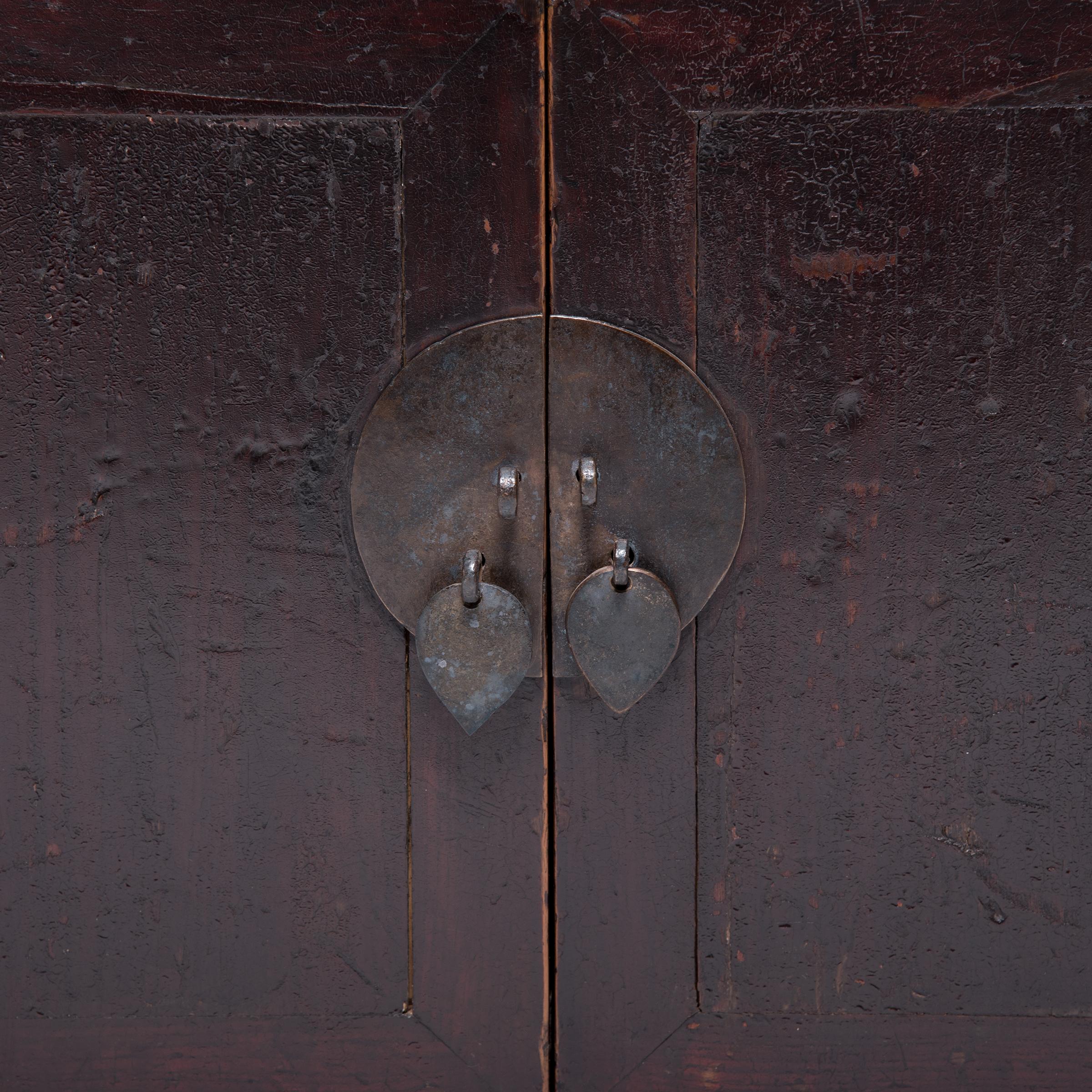 Pair of Chinese Low Two-Door Cabinets, c. 1850 For Sale 1