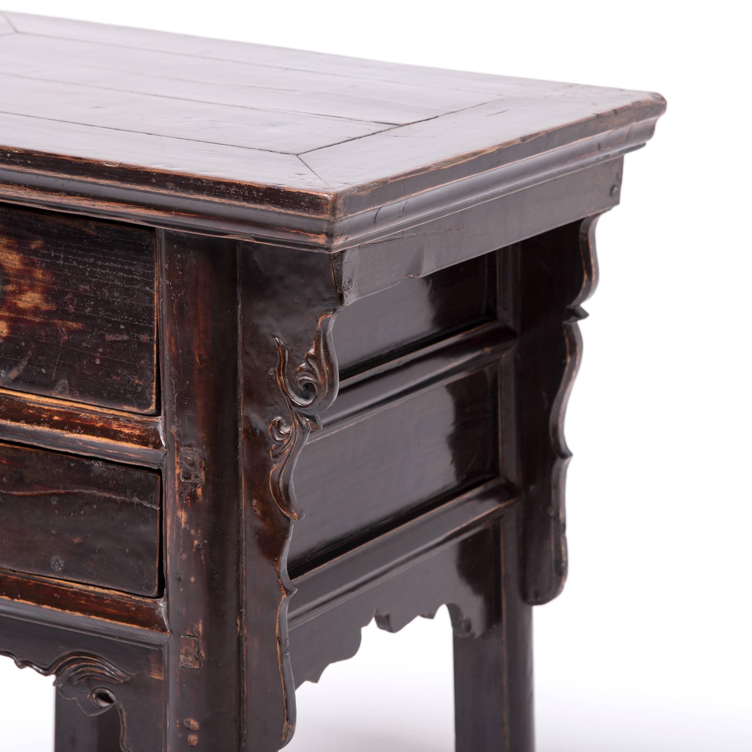 Pair of 19th Century Chinese Two-Drawer Cabinets 12