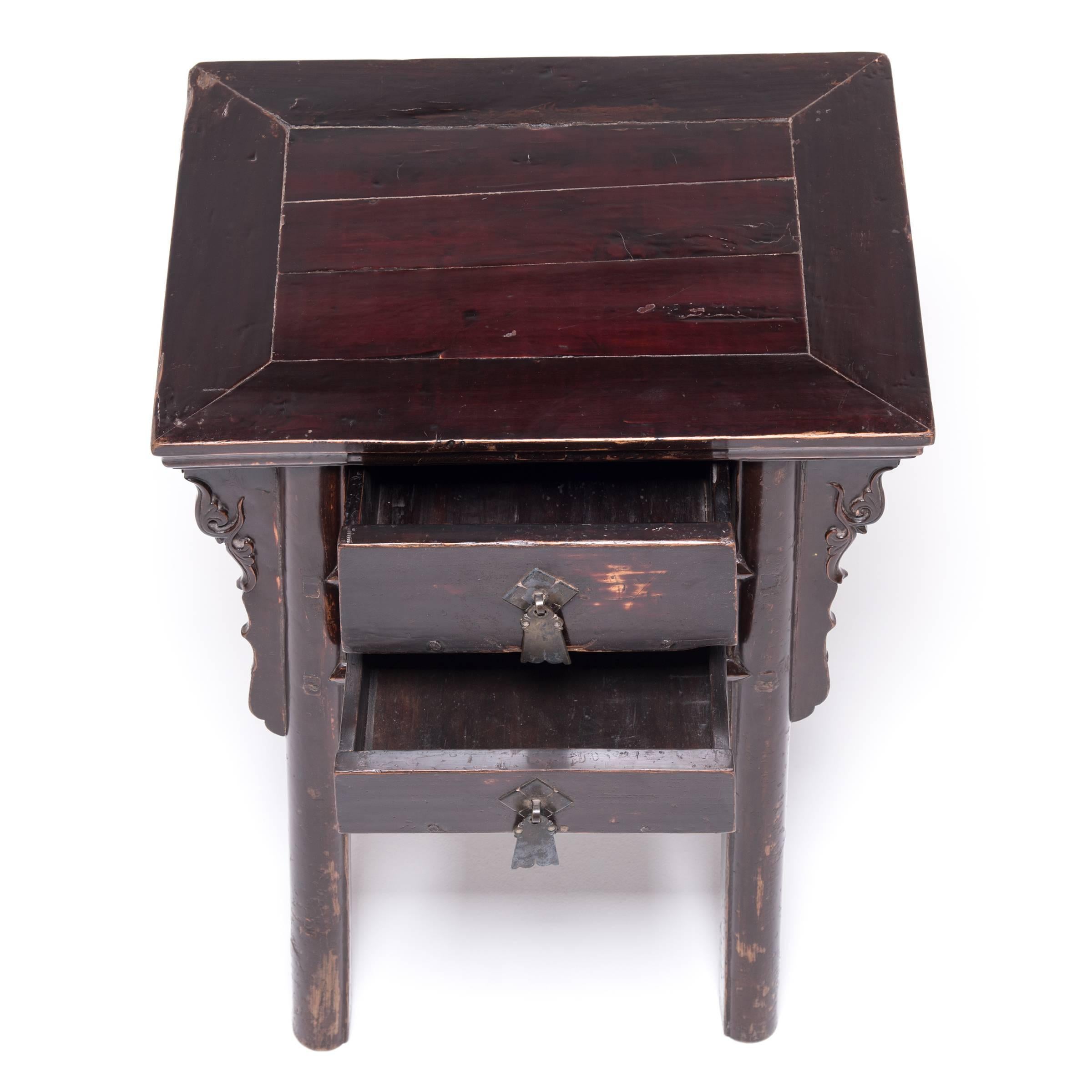 Pair of 19th Century Chinese Two-Drawer Cabinets 2