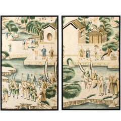Pair of 19th Century Chinese Wallpaper Panels