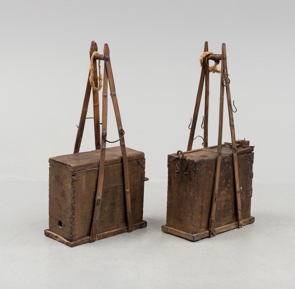 Pair of 19th Century Chinese Wooden Boxes 3