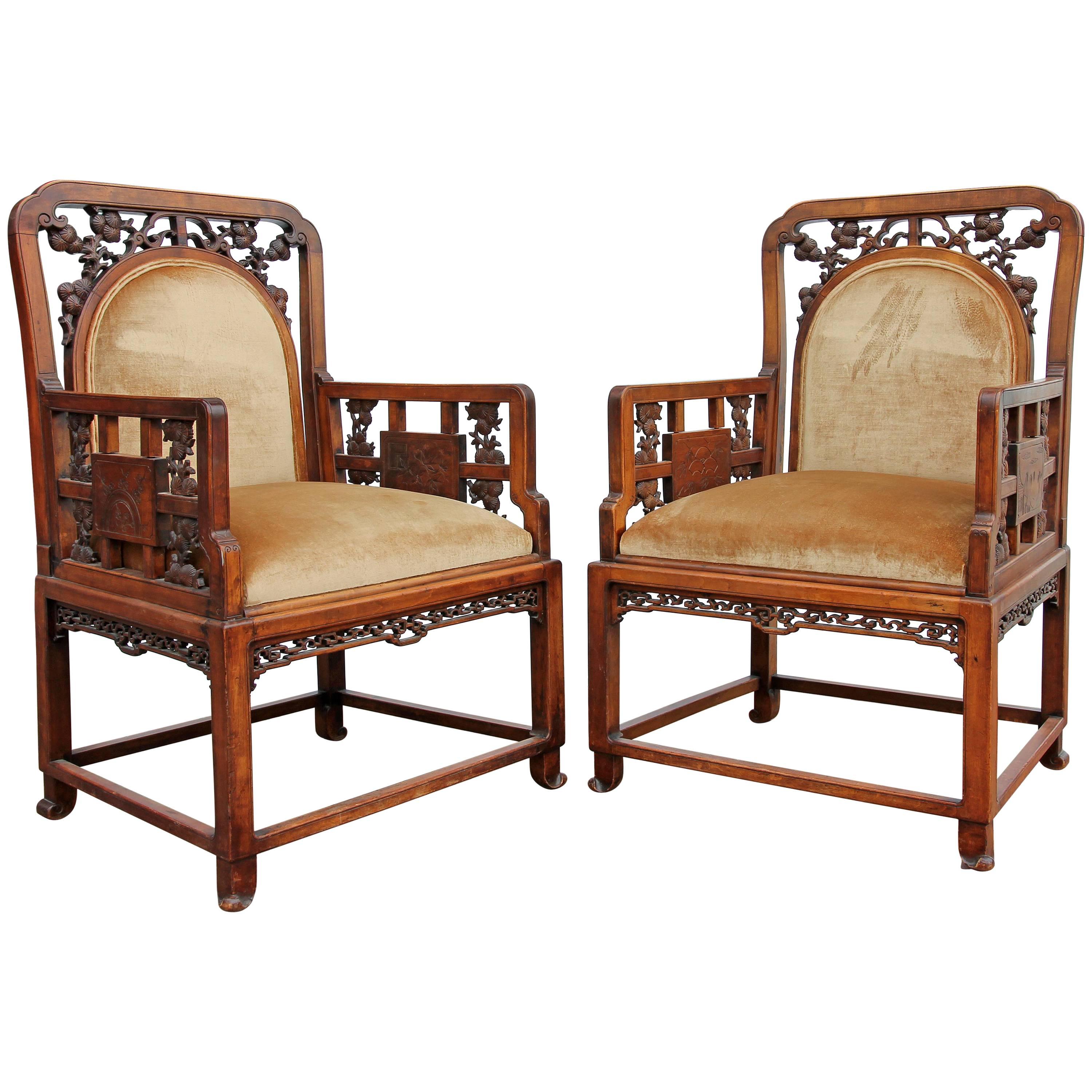Pair of 19th Century Chinoiserie Chairs by Gabriel Viardot
