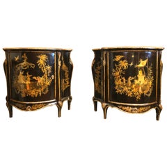 Pair of 19th Century Chinoiserie English Regency Commodes