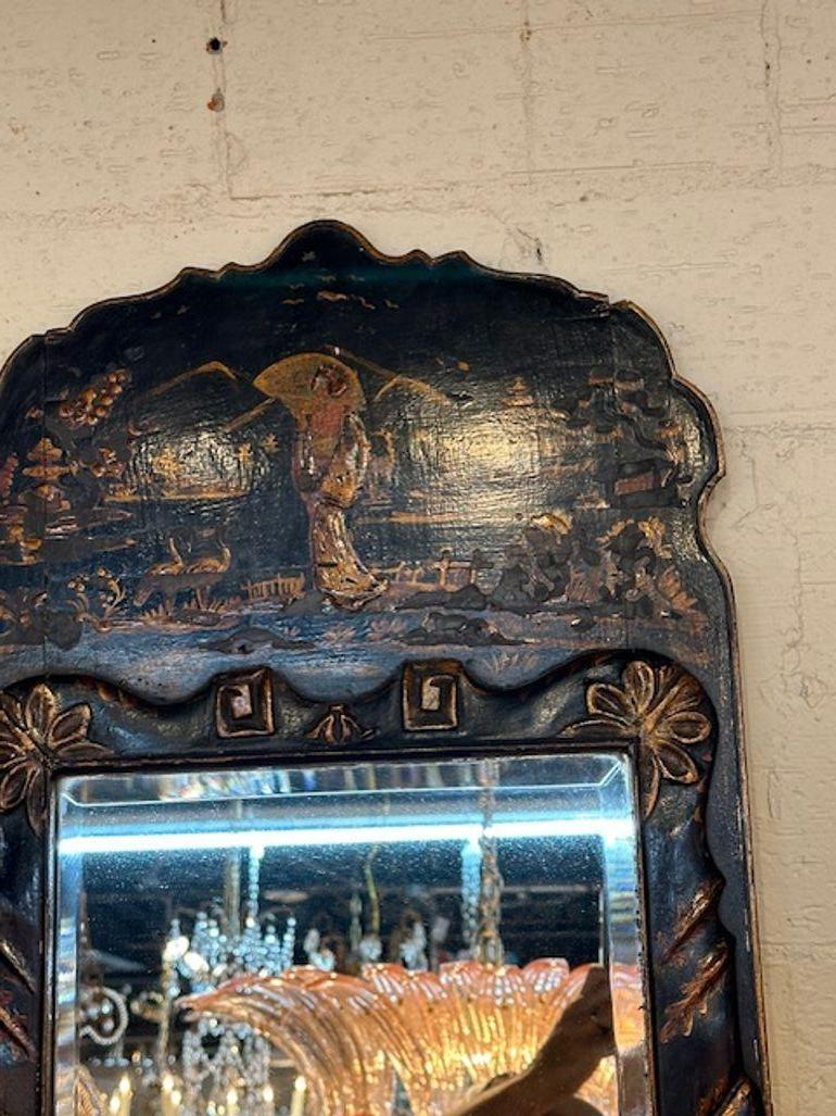 English Pair of 19th Century Chinoiserie Mirrors For Sale