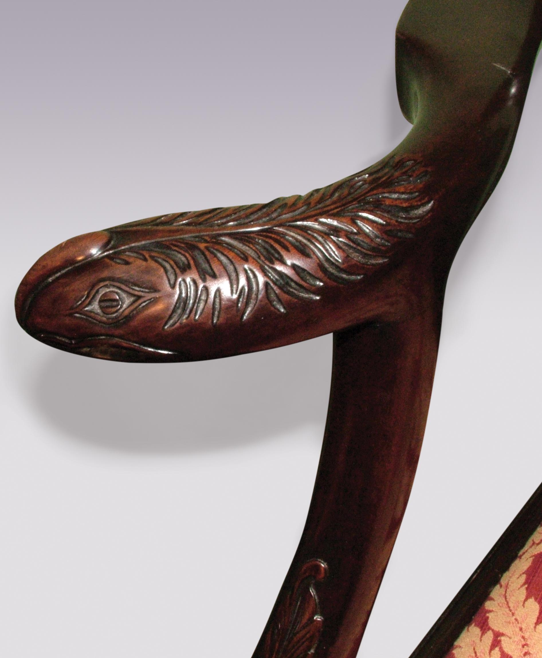 Mahagoni-Sessel im Chippendale-Stil des 19. Jahrhunderts, Paar (Englisch) im Angebot
