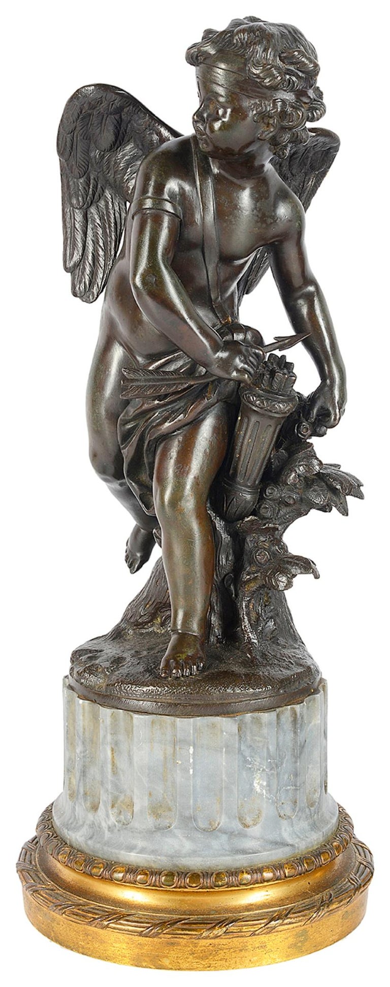 Pair of 19th Century Classical Bronze Statues For Sale 2