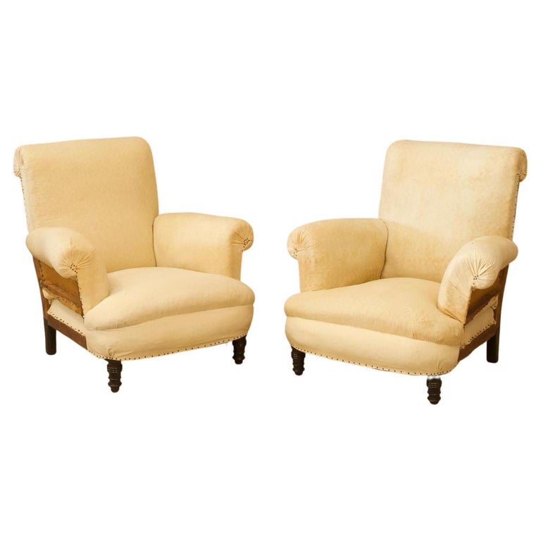 Pair of 19th Century Club Chairs For Sale at 1stDibs