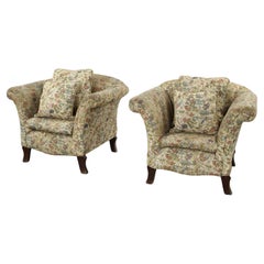Pair of 19th Century Club Roll Armchair