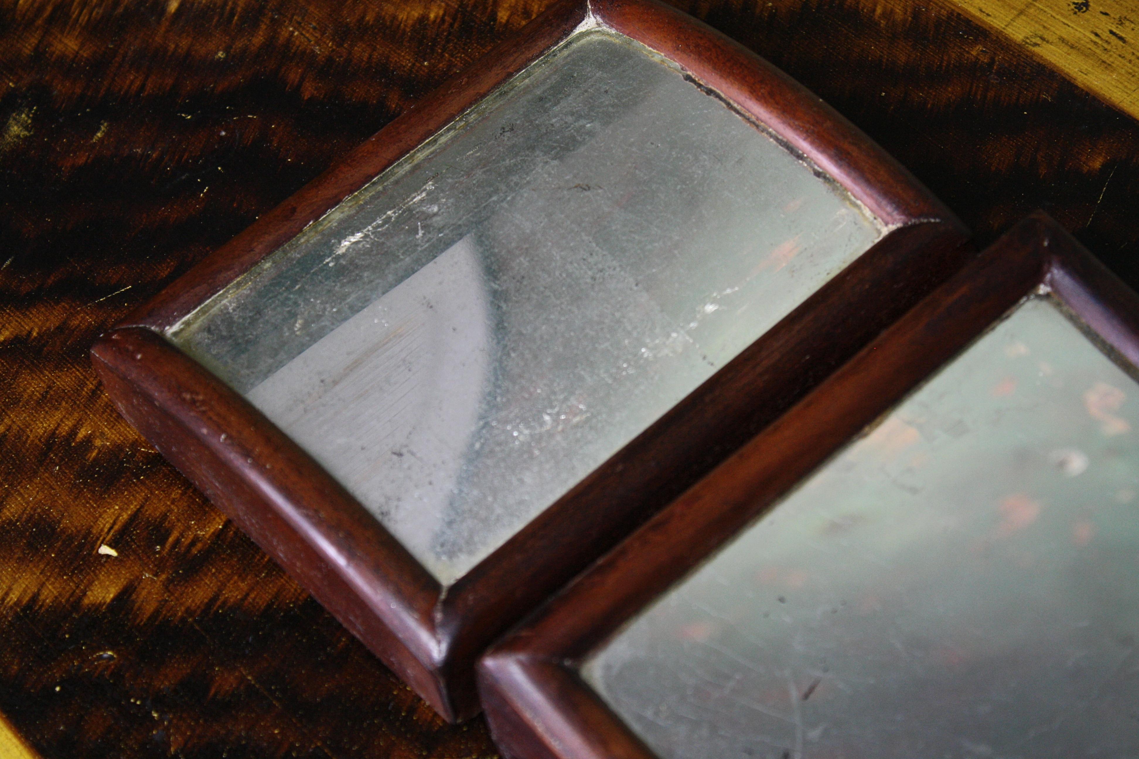 Pair of 19th Century Concave & Convex Distortion Scientific Mirrors In Fair Condition In Lowestoft, GB