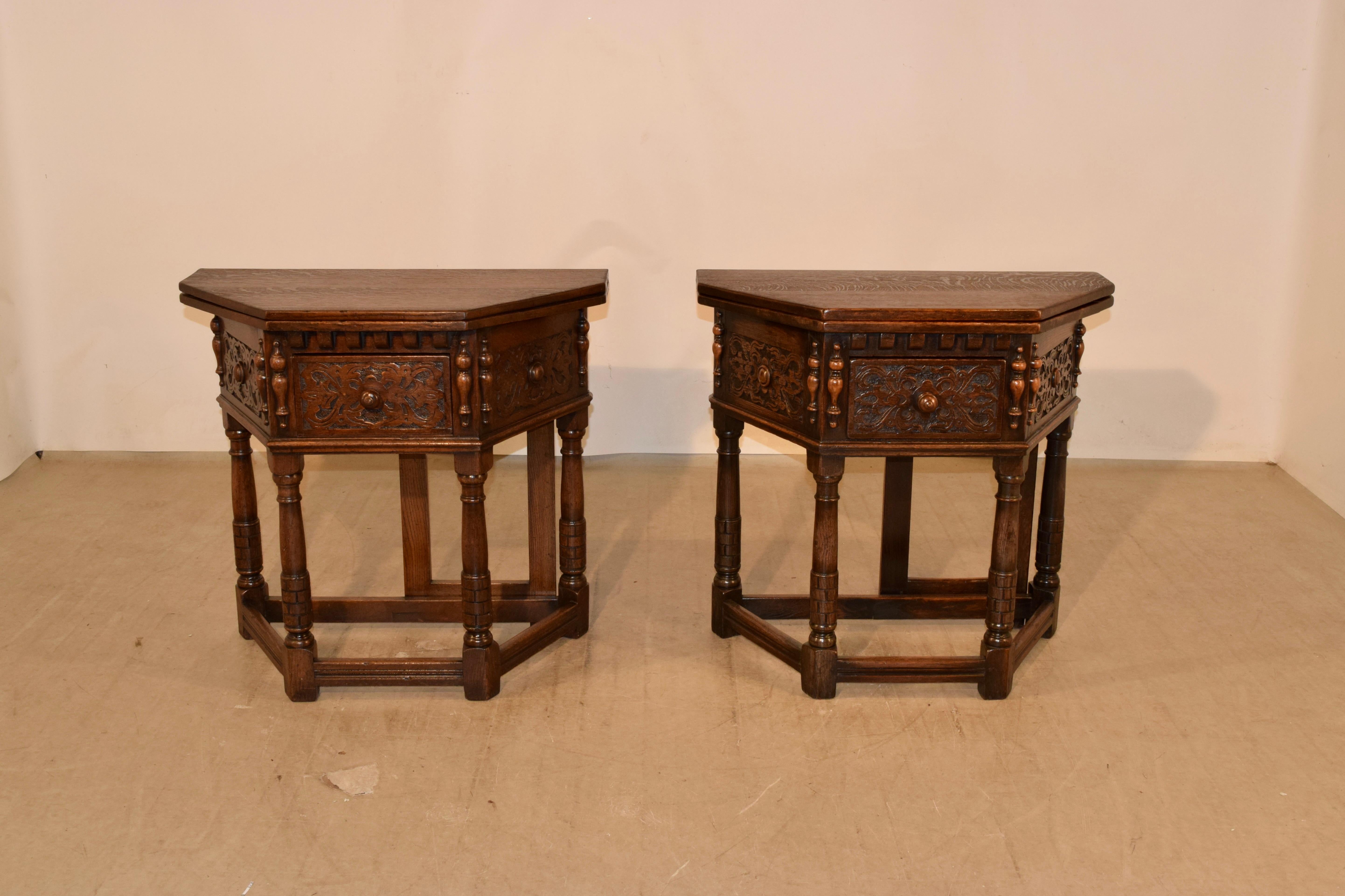 Oak Pair of 19th Century Console Tables