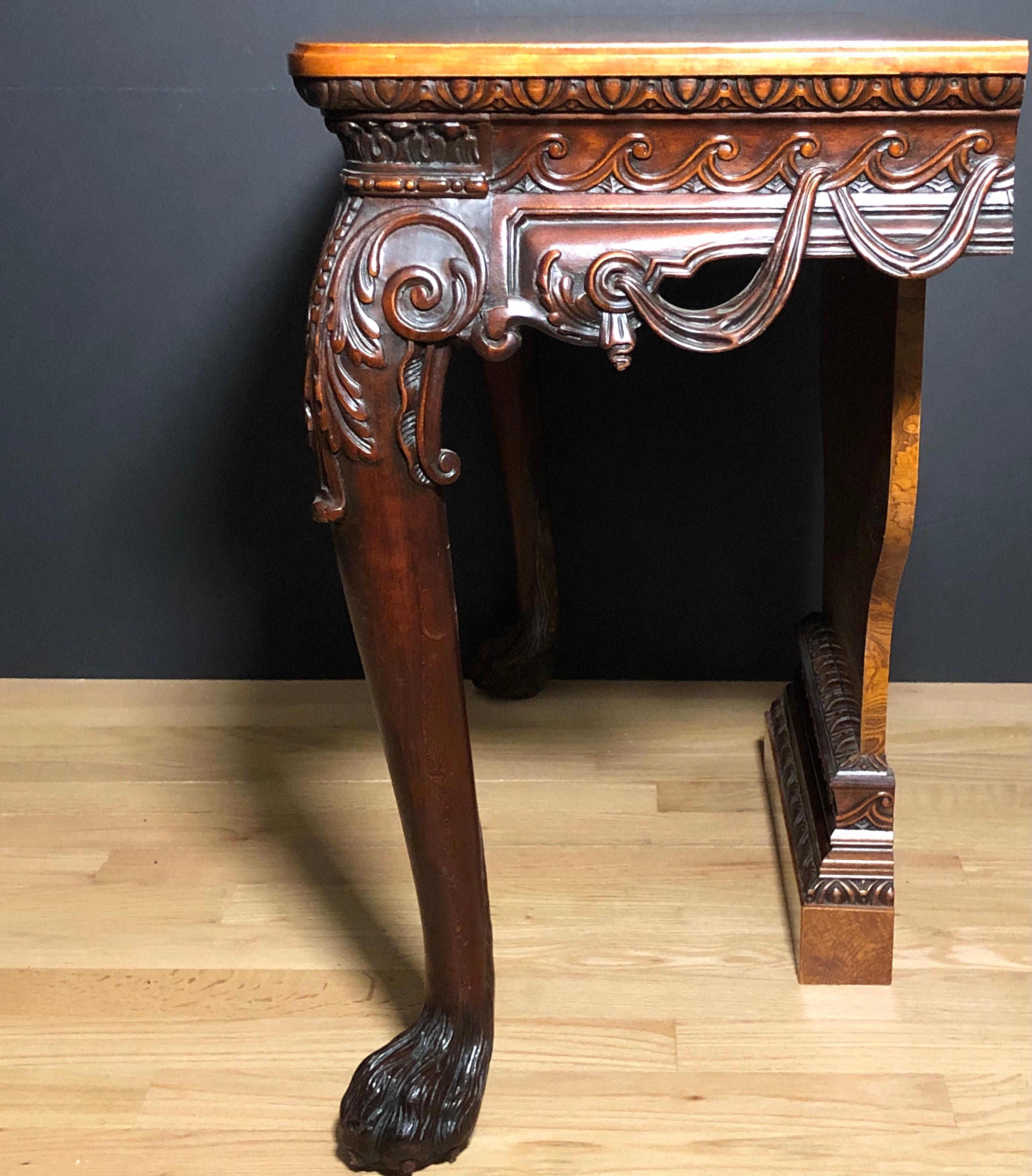 Pair of 19th Century George II Console Tables In Good Condition For Sale In Norwood, NJ