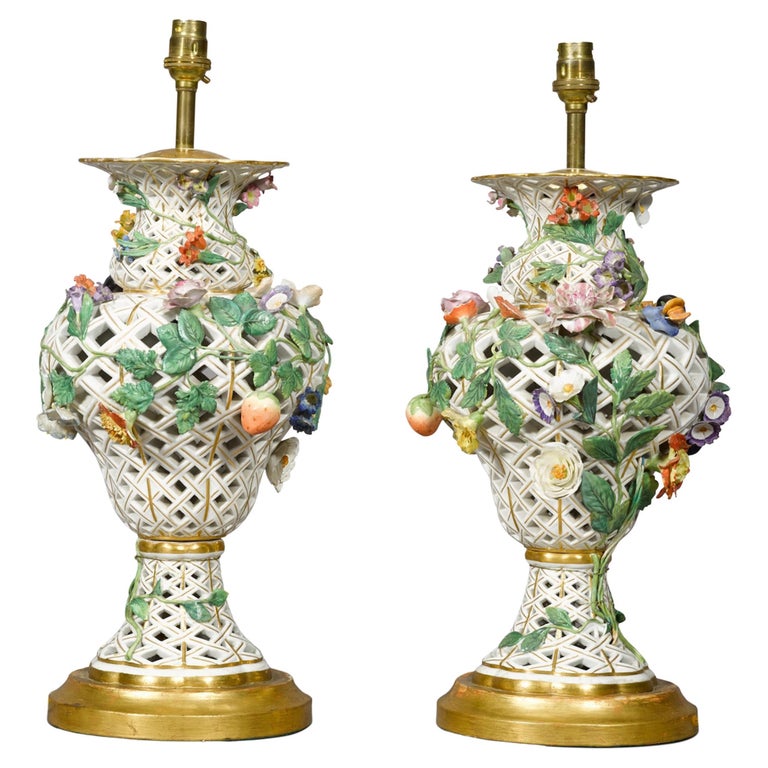 Pair of 19th Century Continental Antique Vases For Sale at 1stDibs