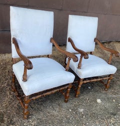 Pair of 19th Century Continental Arm Chairs