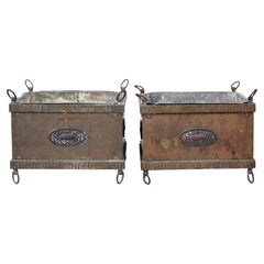 Antique Pair of 19th Century Copper Planters