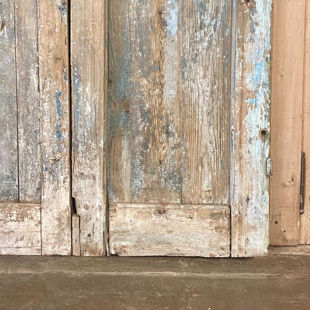 Pair of 19th Century Country French Painted Doors For Sale 7