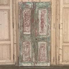 Pair of 19th Century Country French Painted Doors
