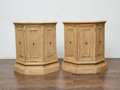 Pair of 19th Century Country French Pine Console Cabinets with Storage