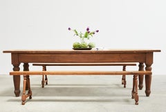 Pair of 19th Century Country French Provincial Farmhouse Benches