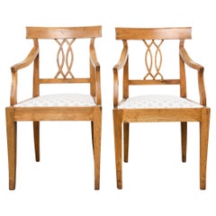 Pair of 19th Century Country French Provincial Fruitwood Armchairs