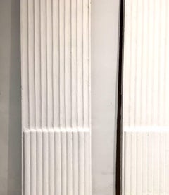 Dekorative bemalte Holzsäulen des 19. Jahrhunderts, Paar