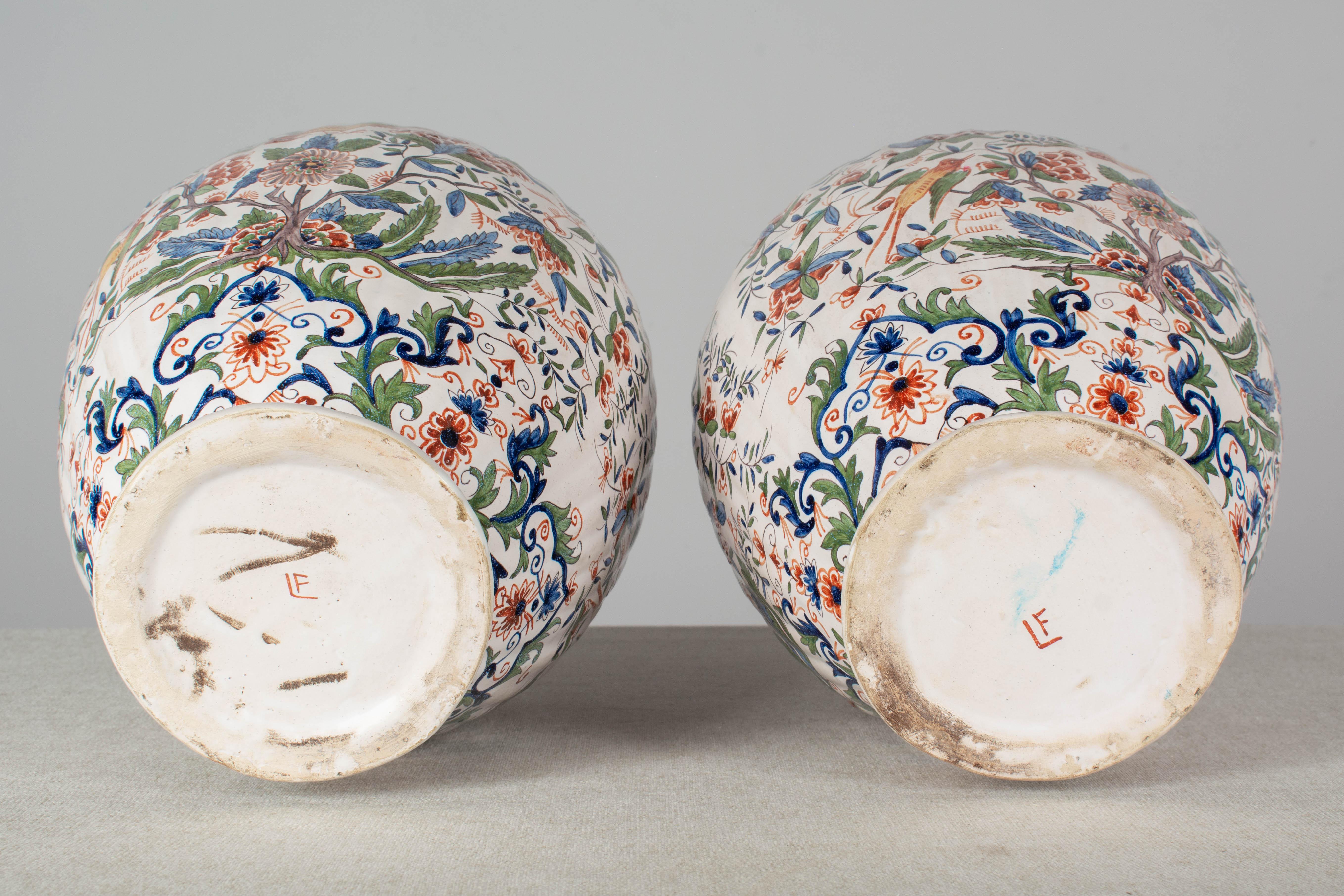 Pair of 19th Century Delft Faience Ginger Jars 6