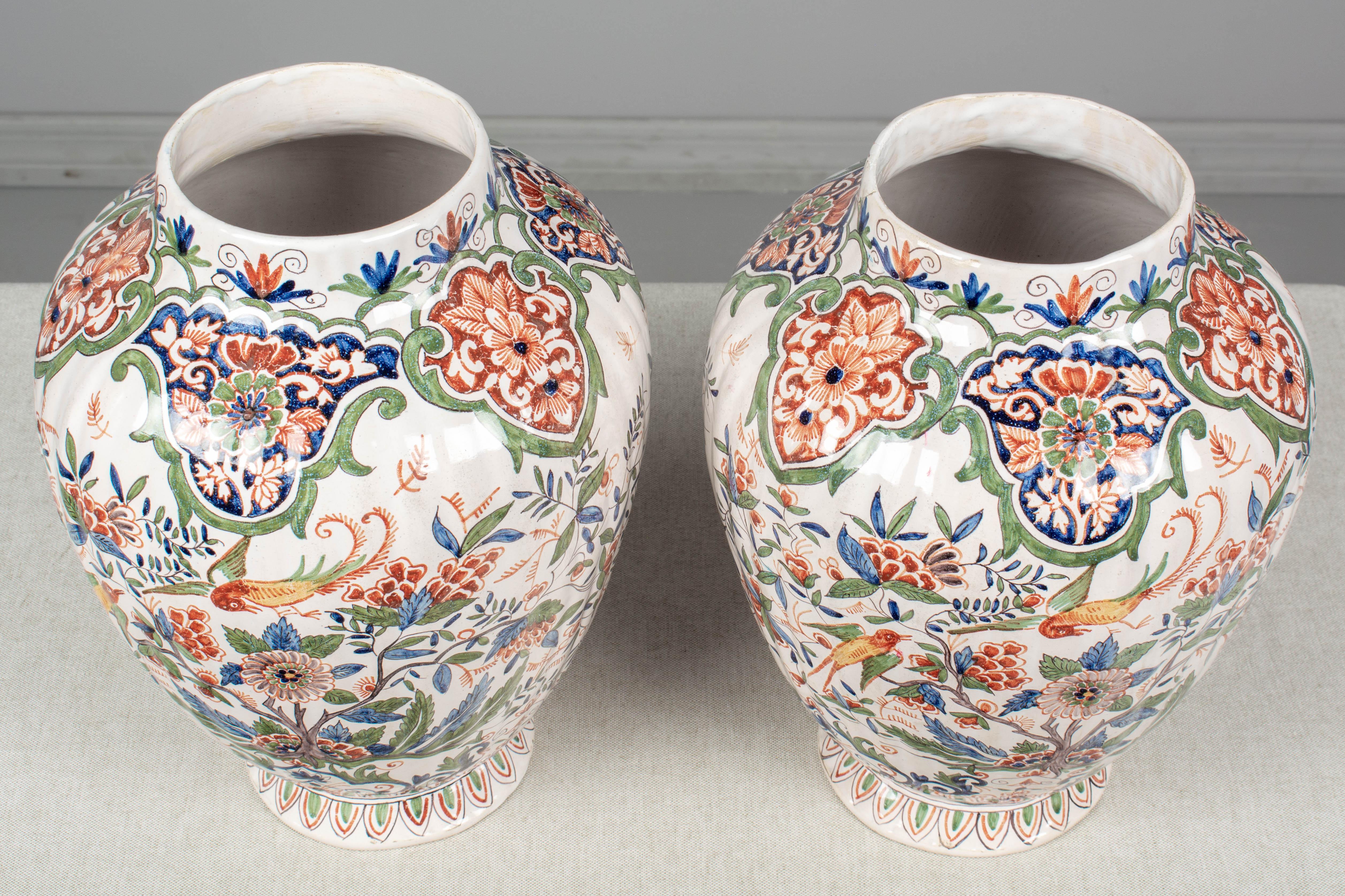 Pair of 19th Century Delft Faience Ginger Jars 2