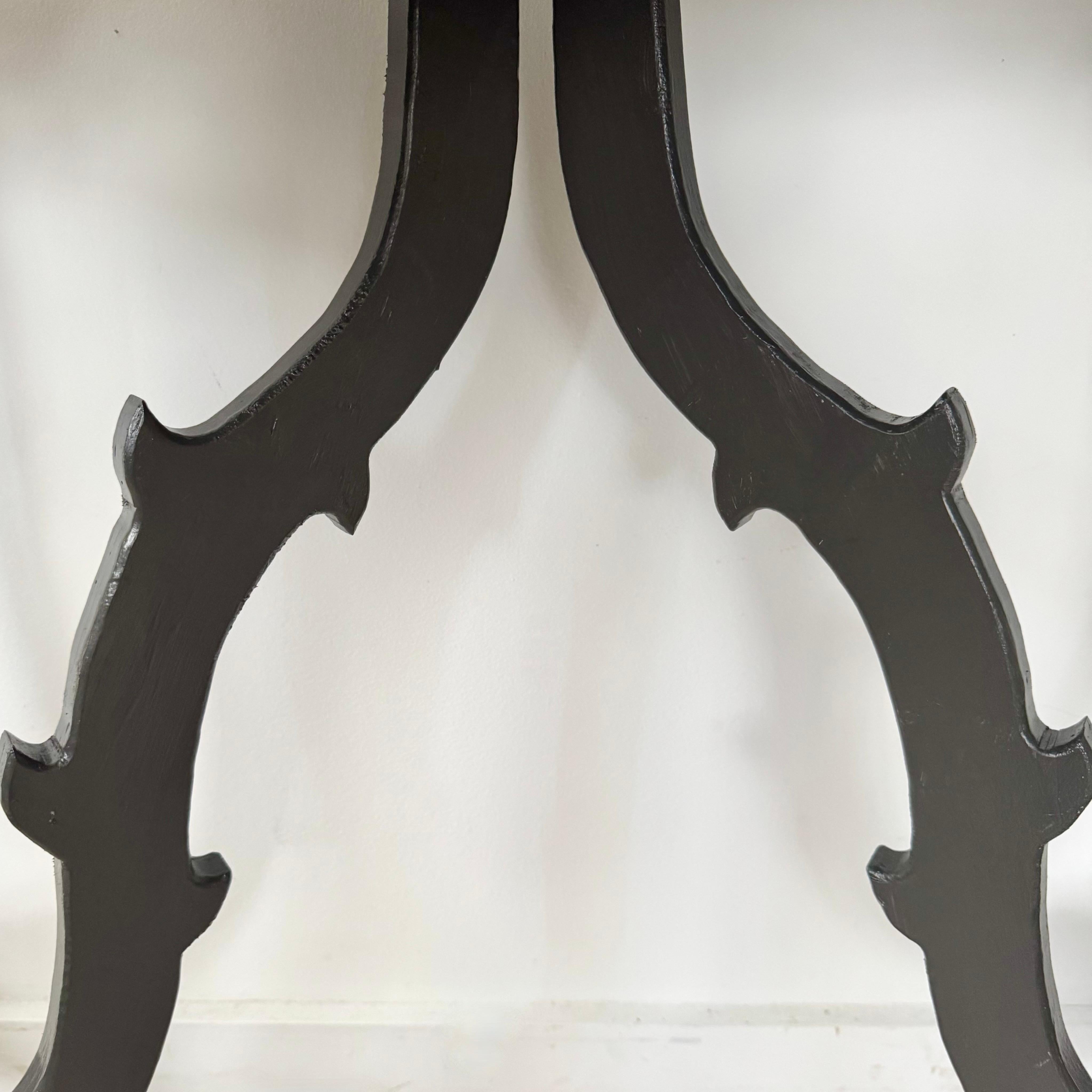 Paire de tables console Demi-Lune du 19ème siècle de Toscane, Italie en vente 3