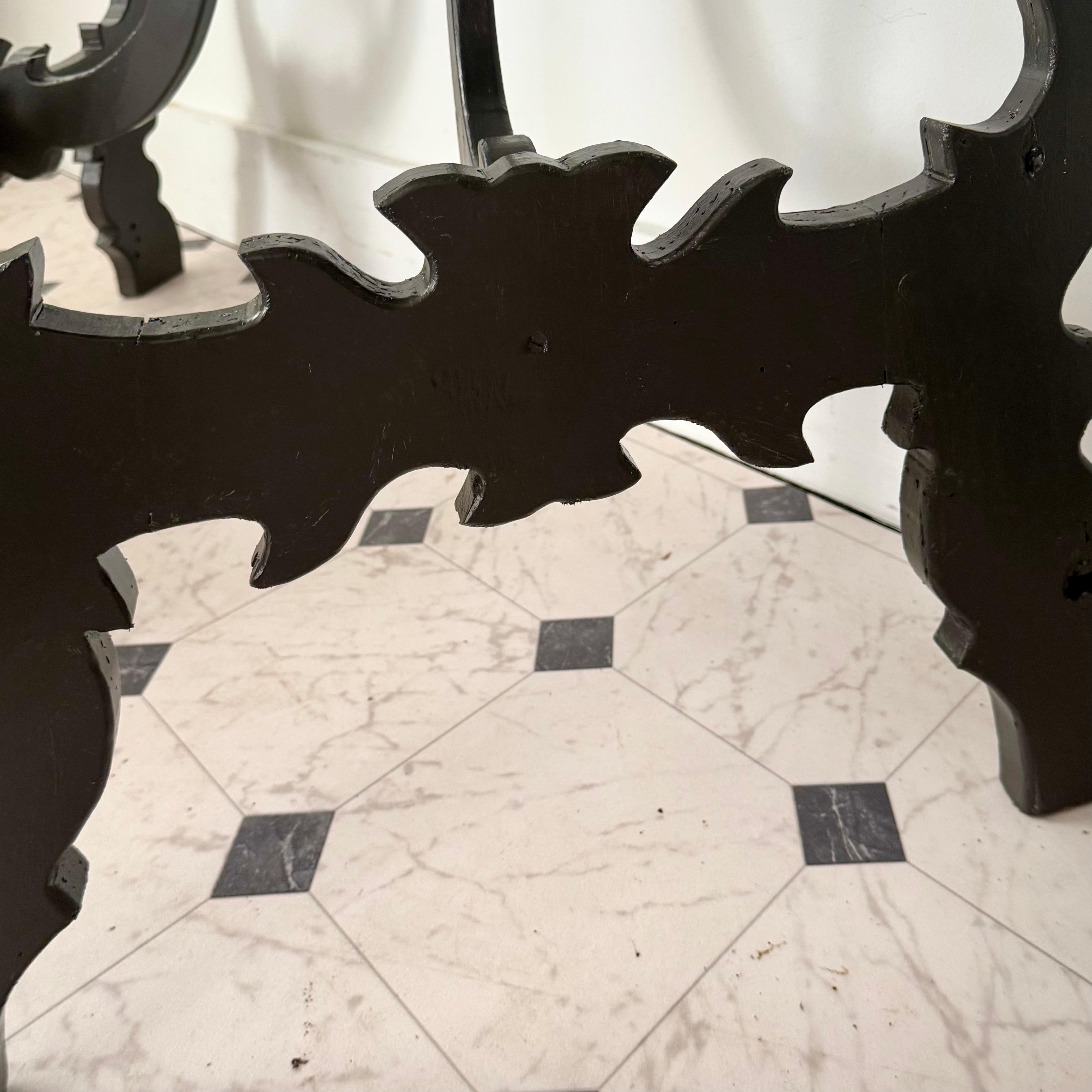 Paire de tables console Demi-Lune du 19ème siècle de Toscane, Italie en vente 4