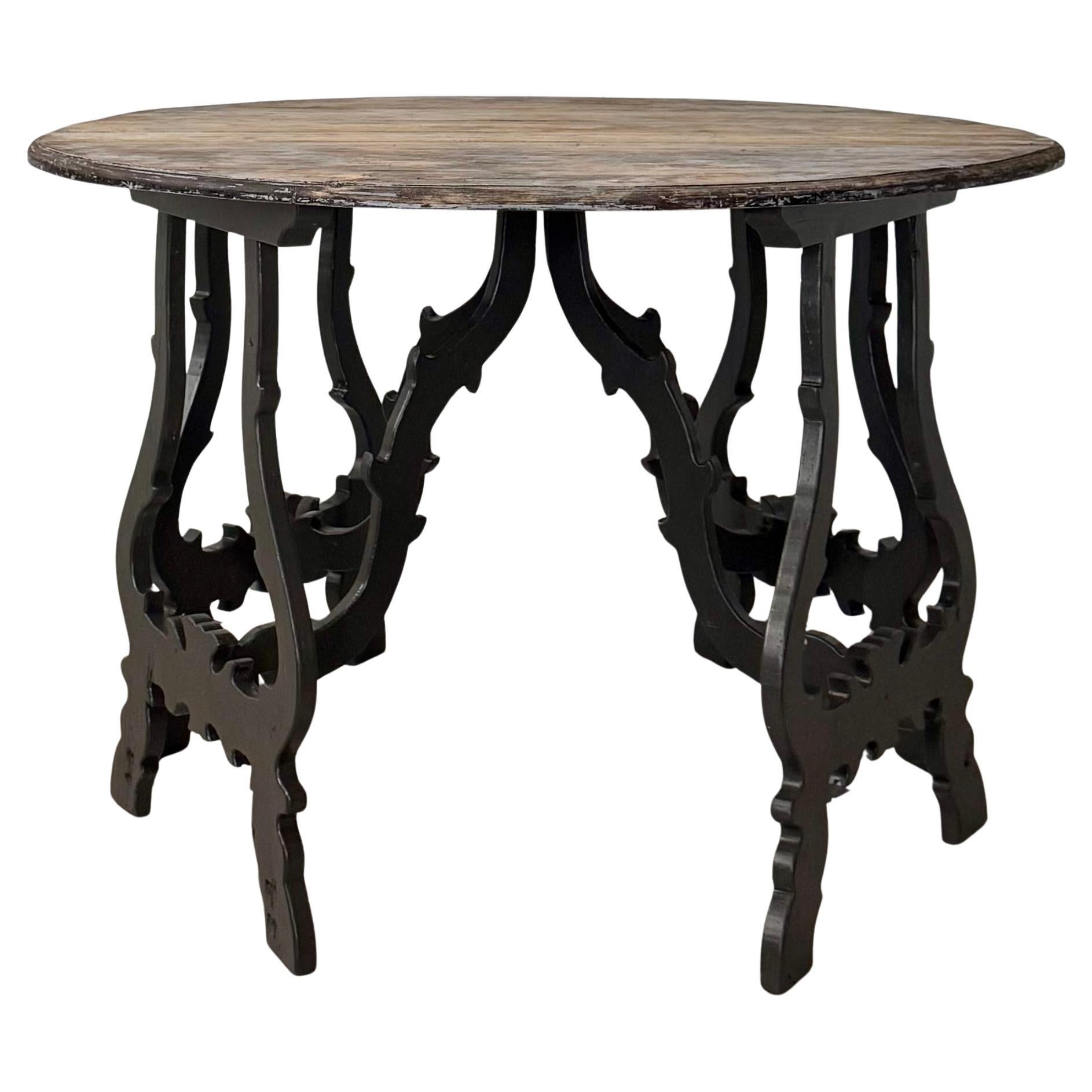 Paire de tables console Demi-Lune du 19ème siècle de Toscane, Italie en vente