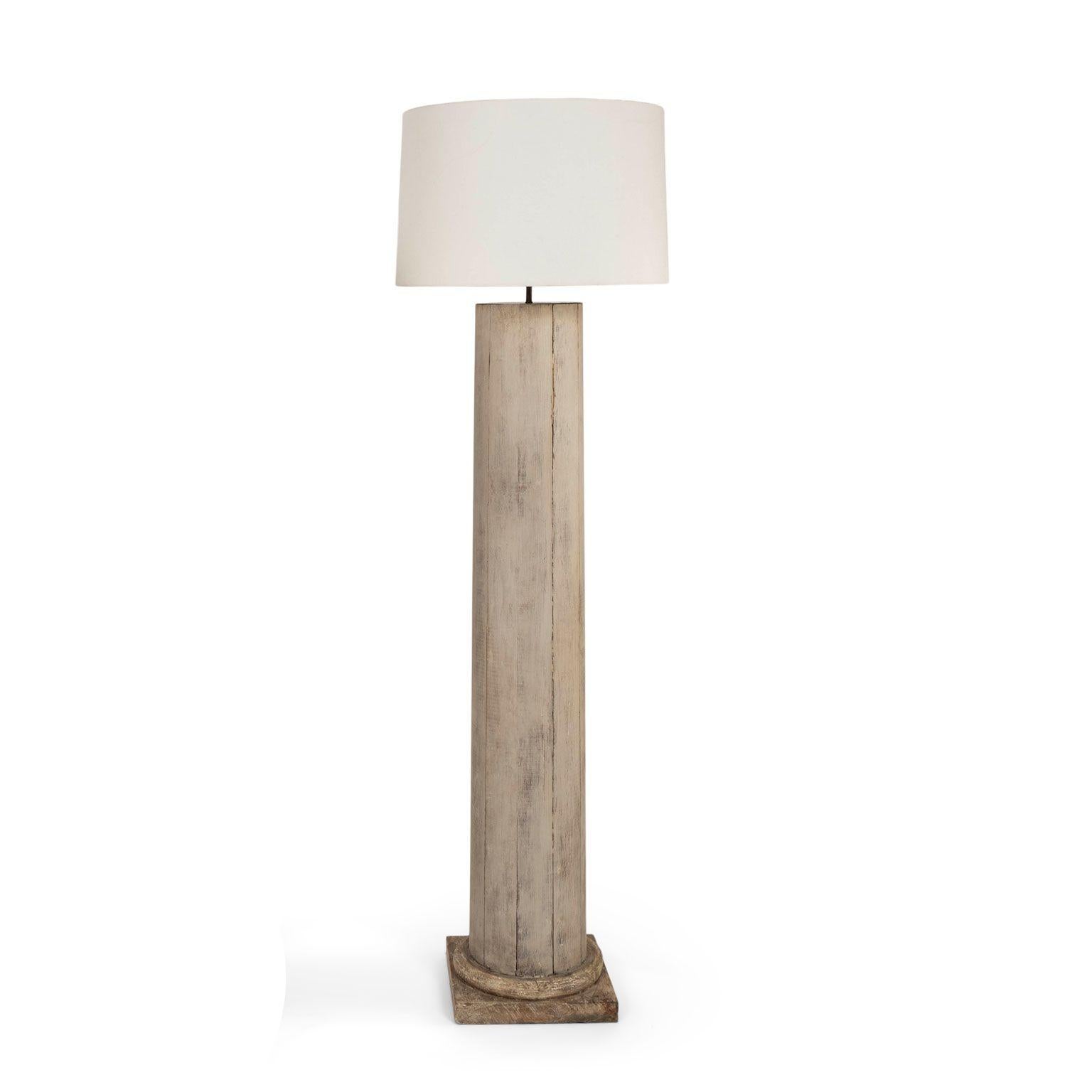 French Pair of 19th Century Doric Column Floor Lamps For Sale