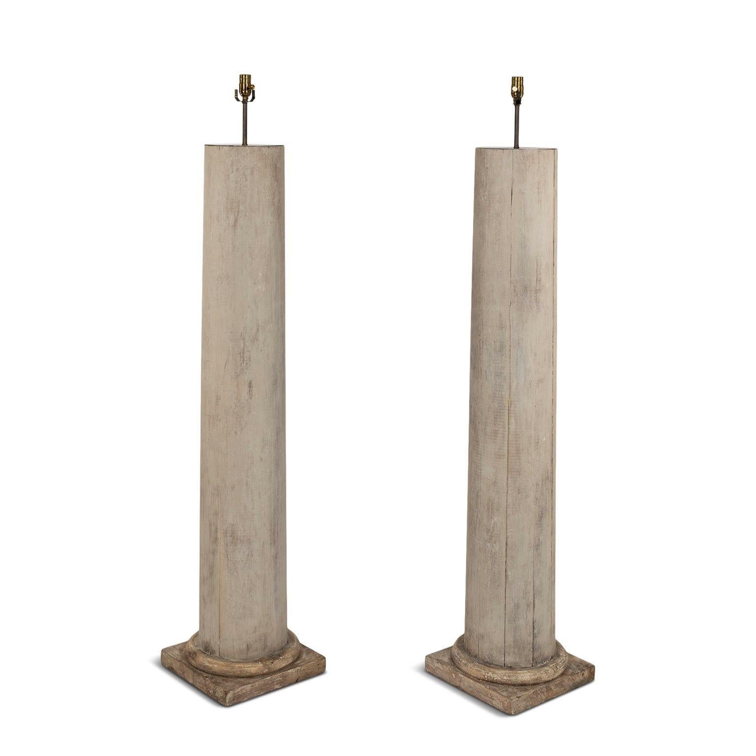 Pair of 19th Century Doric Column Floor Lamps For Sale 3