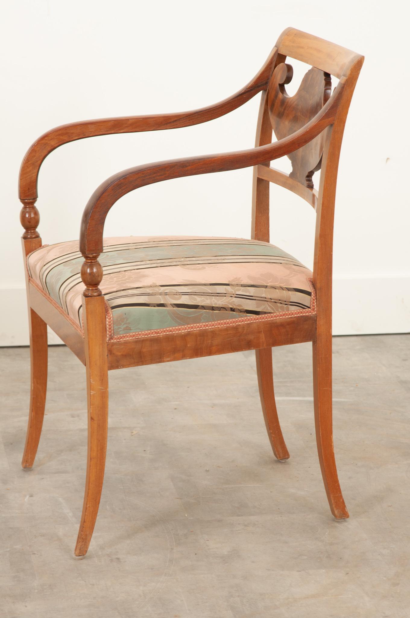 Patinated Pair of 19th Century Dutch Arm Chairs For Sale