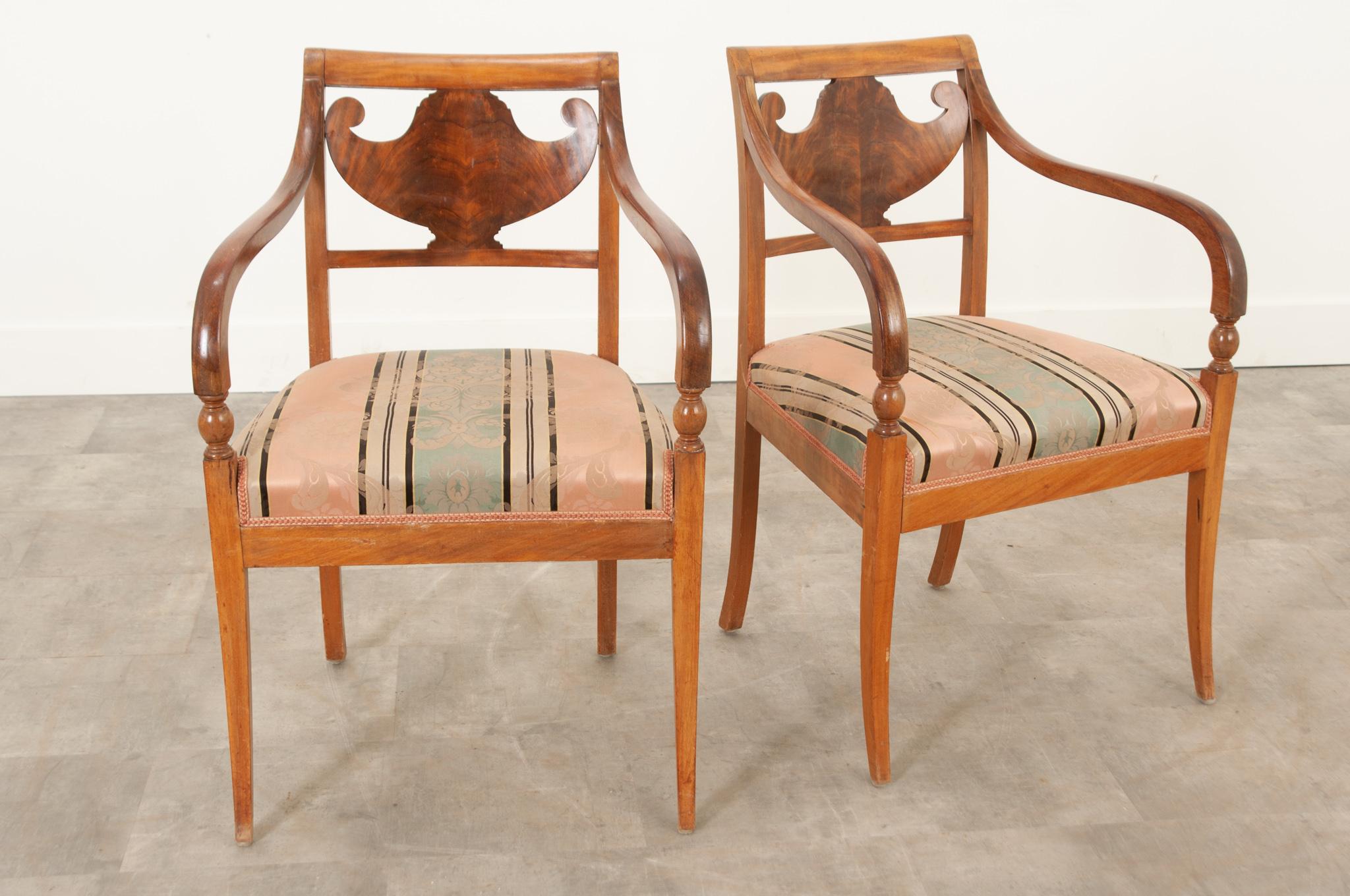 Pair of 19th Century Dutch Arm Chairs For Sale 1