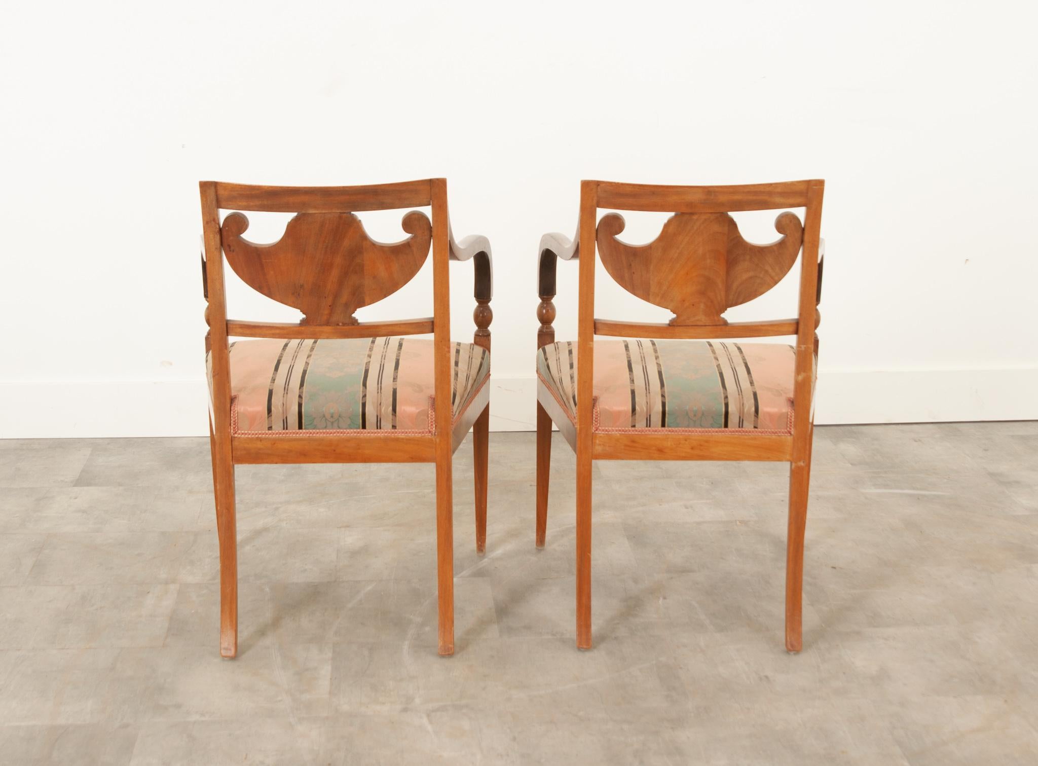 Pair of 19th Century Dutch Arm Chairs For Sale 3