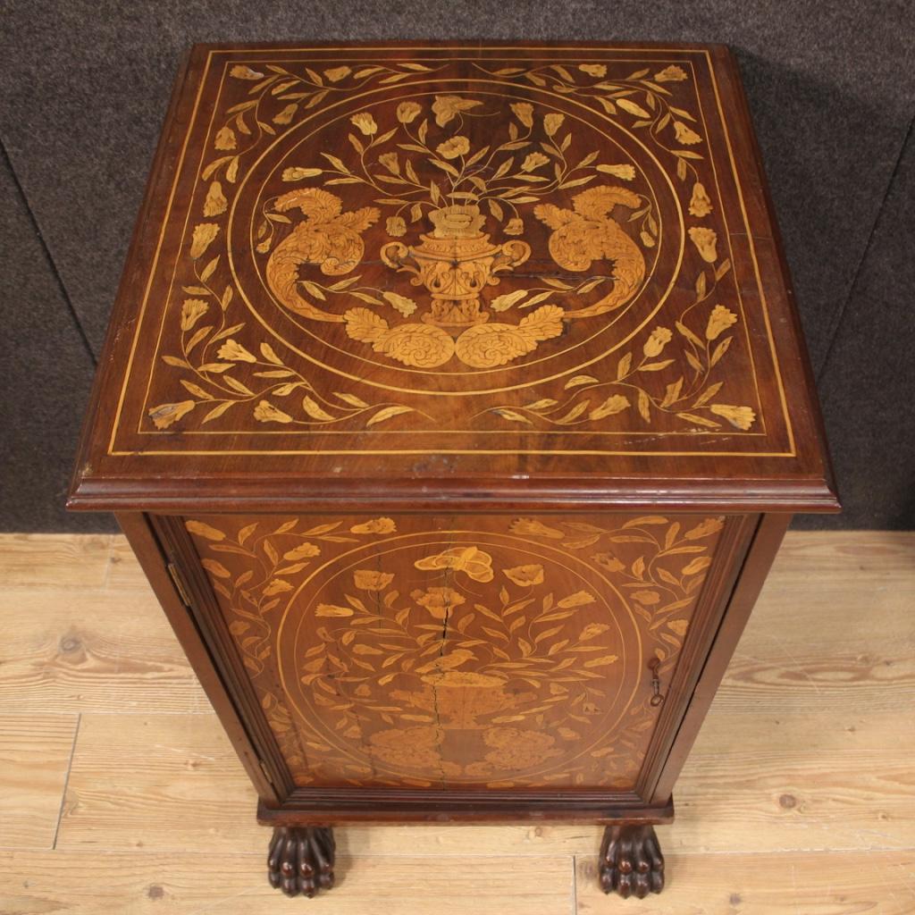 Pair of 19th Century Dutch Inlaid Nightstands For Sale 3
