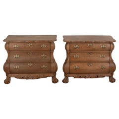 Pair of 19th Century Dutch Oak Commodes